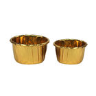 Rose Gold Custom PET Rolled Rim Paper Baking Muffin Cups