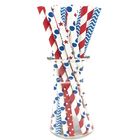 Colorful Spoon Milkshake Paper Drinking Straws 197mm Length