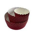 300gs Thick Red Paper Cake Pans Recyclable Freezer Safe