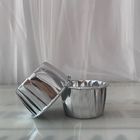 Silver Aluminum Metallic Foil Cupcake Paper Cups For Wedding