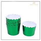 Food Grade Sustainable Aluminum Foil Cupcake Baking Cups , Sustainable Paper Muffin Liners