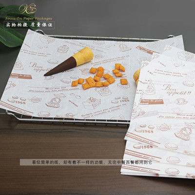 Eco Friendly Wrapping Printed Greaseproof Baking Paper