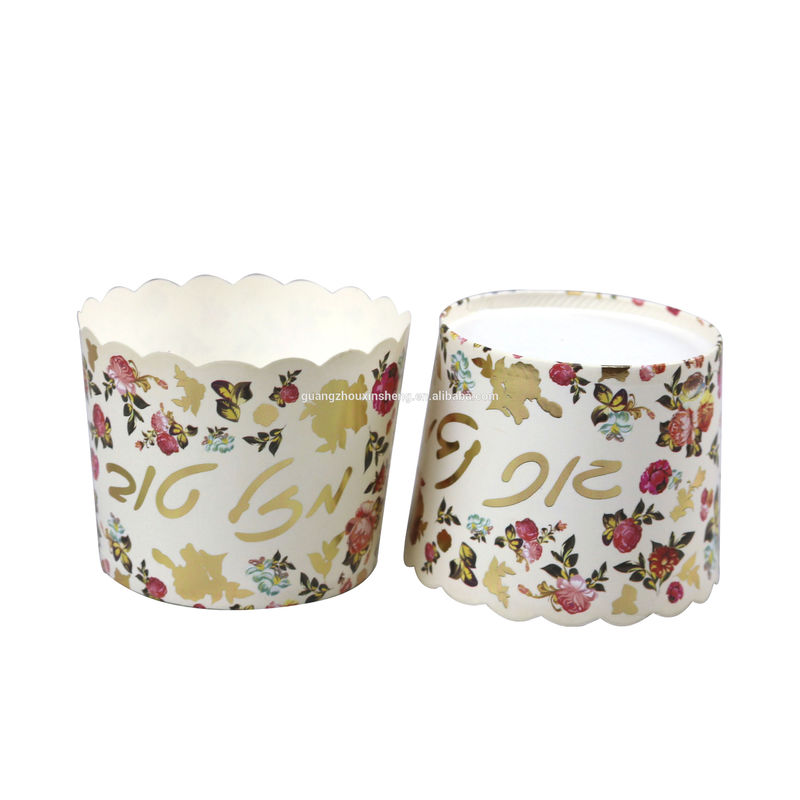 Floral Metallic Gold Foil Large Paper Baking Cups Muffin Cupcakes Paper Cupcakes