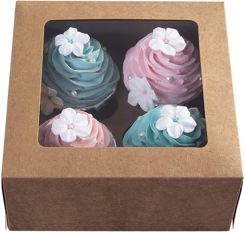 Valentines Day Cookie Gift Bakery Kraft Paper Cupcake Boxes