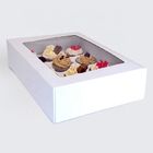 Recyclable White Paper Cardboard Cake Boxes with Window