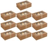 6 Hole Clear Window Muffin Bakery Cardboard Cake Boxes