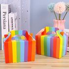 Rainbow Small Snacks Food Assemble Cardboard Cake Boxes