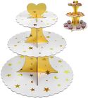 3 Tier Wedding Party Cake Dessert Pastry Paper Cupcake Stand