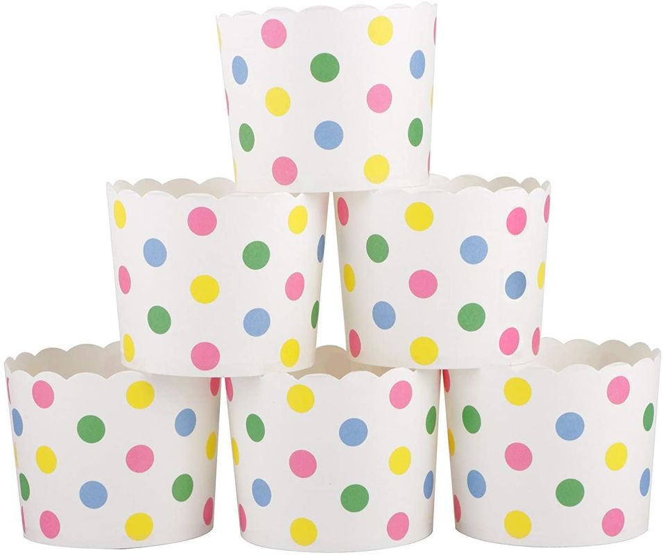 Greaseproof Polka Dots Cupcake Dessert Paper Muffin Cases