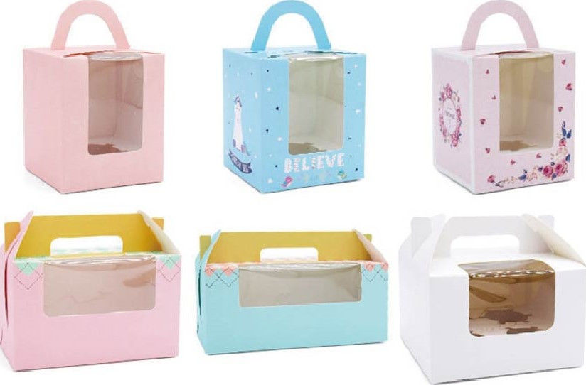 Factory price cake packaging bulk wholesale cake box with window custom logo print birthday wedding cake boxes
